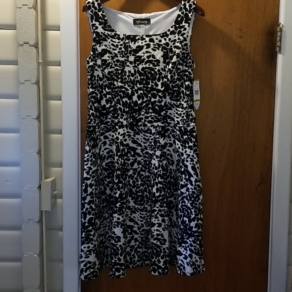 Black and White Evan-Pocone Dress